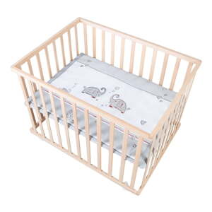 Putni krevetić na kotačićima 100x75 cm u prirodnoj boji Jumbo Twins – Roba