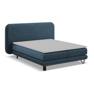 Plavi boxspring krevet 160x200 cm Ilima – Makamii