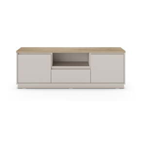 Bež TV komoda u dekoru hrasta 161x55x40 cm Loreta – Marckeric