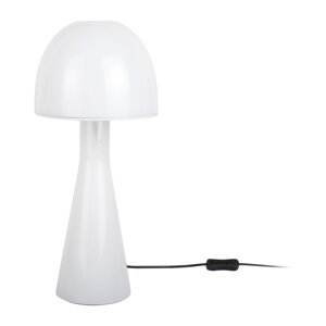 Bijela stolna lampa sa staklenim sjenilom (visina 45 cm) Bombin – Leitmotiv