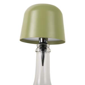 Zelena LED stolna lampa u obliku boce s metalnim sjenilom (visina 13 cm) Cone Hat LED – Leitmotiv