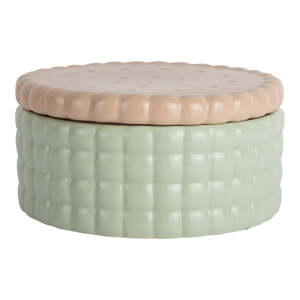 Svijetlo zelena dekorativna keramička kutija za pohranu ø 20x10 cm Biscuit Box – PT LIVING