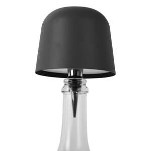 Crna LED stolna lampa u obliku boce s metalnim sjenilom (visina 13 cm) Cone Hat LED – Leitmotiv