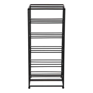 Crni metalni držač za boce vina broj boca 10 kom 25x57x22,5 cm Dual Floor – PT LIVING