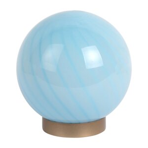 Svijetlo plava stolna lampa sa staklenim sjenilom (visina 17 cm) Summer Globe – Leitmotiv