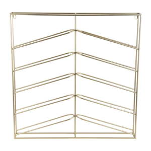 Zidni metalni držač za boce vina u zlatnoj boji broj boca 10 kom 67x66x7,5 cm Cuadro – PT LIVING