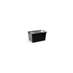 Crna plastična kutija za pohranu s poklopcem 55x35x28 cm Bi-Box L – KIS