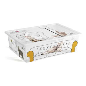 Bijela plastična kutija za pohranu s poklopcem 55x39x16 cm C Box Style – KIS