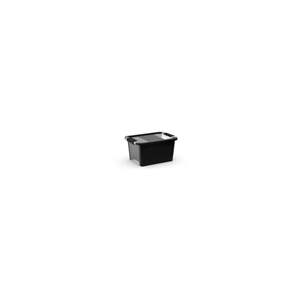 Crna plastična kutija za pohranu s poklopcem 36,5x26x19 cm Bi-Box S – KIS