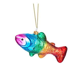 Stakleni ukas za božićno drvce 7 cm Rainbow Trout – Sass & Belle