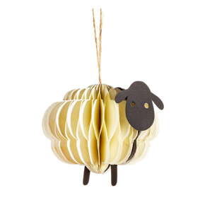 Papirnat ukas za božićno drvce 9 cm Sheep Honeycomb – Sass & Belle