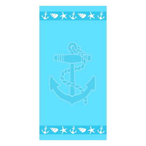 Plavi pamučan ručnik za plažu od frotira 70x140 cm   Anchor – B.E.S.
