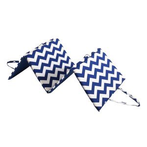 Bijeli/plavi vrtni jastuk za sjedenje za ležaljku 49x137 cm   Zig Zag – B.E.S.