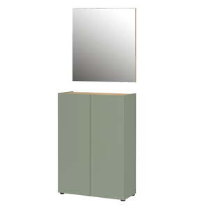 Svijetlo zeleni set za hodnik u dekoru hrasta 74x200x33 cm Alviano – Germania