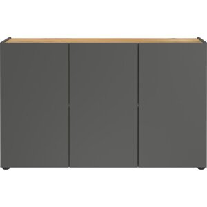 Antracitno sivi ormarić u dekoru hrasta 120x76x34 cm Adrano – Germania
