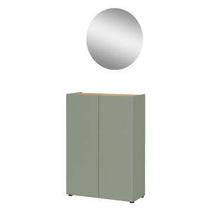 Svijetlo zeleni set za hodnik u dekoru hrasta 74x200x33 cm Alviano – Germania