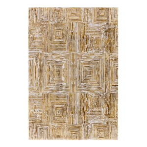 Tepih u zlatnoj boji 200x290 cm Kuza Lines Gold – Asiatic Carpets