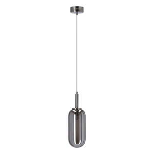 Antracitno siva LED viseća svjetiljka sa staklenim sjenilom ø 13 cm Fiuggi – Candellux Lighting