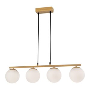 Bijela/u prirodnoj boji viseća svjetiljka sa staklenim sjenilom Carrine – Candellux Lighting