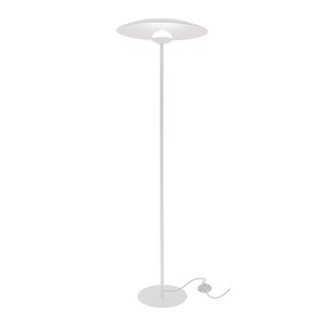 Bijela LED stojeća svjetiljka s metalnim sjenilom (visina 140 cm) Lund – Candellux Lighting