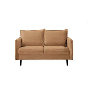Smeđa baršunasta sofa 138 cm Juli – Ropez