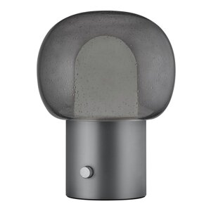 Antracitno siva LED stolna lampa aluminijska sa staklenim sjenilom (visina 32 cm) Iris – Blomus
