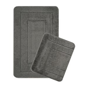 Antracitno sive kupaonske prostirke u setu 2 kom 50x80 cm Cerceve – Foutastic