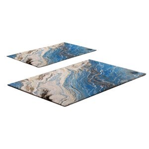 Plave kupaonske prostirke u setu 2 kom 60x100 cm – Foutastic