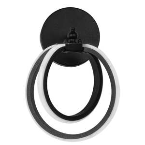 Crna metalna LED zidna lampa Sezen – Squid Lighting