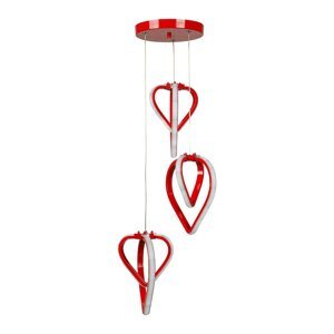 Crvena metalna LED viseća svjetiljka ø 20 cm Sevinc – Squid Lighting