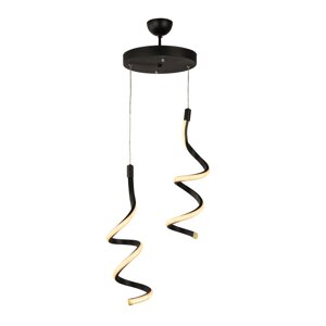 Crna metalna LED viseća svjetiljka ø 25 cm Hilton – Squid Lighting