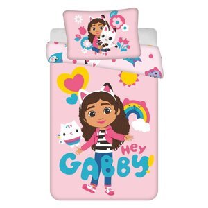 Ružičasta pamučna dječja posteljina za dječji krevetić 100x135 cm Gabby's Dollhouse – Jerry Fabrics