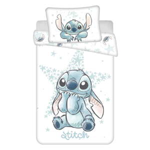 Bijela pamučna dječja posteljina za dječji krevetić 100x135 cm Lilo and Stitch "White Star" – Jerry Fabrics