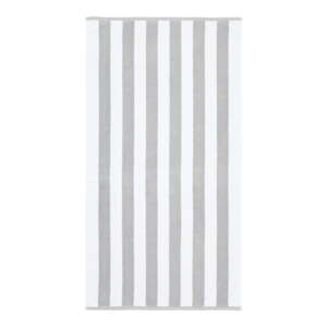 Bijeli/sivi pamučan ručnik od frotira 70x120 cm Reversible Stripe – Bianca
