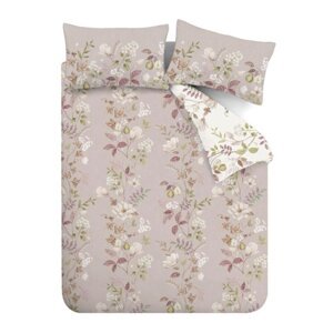 Ružičasta pamučna posteljina za bračni krevet/za produženi krevet 230x220 cm Francesca Floral – Bianca