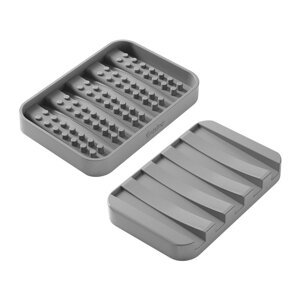Siva plastična posuda za sapun Gravity – Metaltex