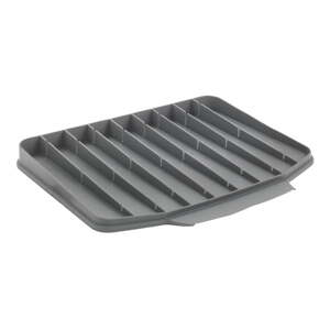 Siva plastična podloga za ocjeđivanje posuđa 40x33 cm Gravity – Metaltex