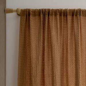 Smeđa prozirna zavjesa 140x229 cm Muscat Waffle – Pineapple Elephant