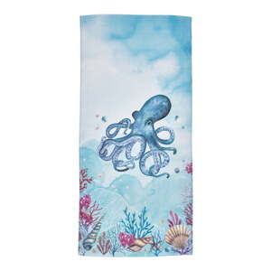 Plavi pamučan ručnik za plažu 76x160 cm Octopus – Catherine Lansfield
