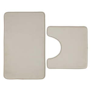 Bež kupaonske prostirke u setu 2 kom za WC 50x80 cm Anti-Bacterial – Catherine Lansfield