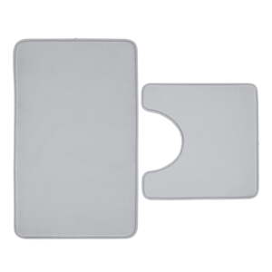 Svijetlo sive kupaonske prostirke u setu 2 kom za WC 50x80 cm Anti-Bacterial – Catherine Lansfield