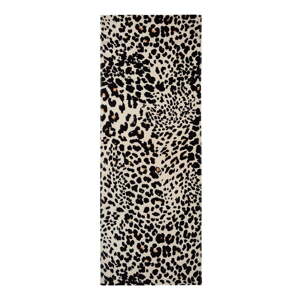 Crni/bež pamučan ručnik za plažu 78x200 cm Leopard – Catherine Lansfield