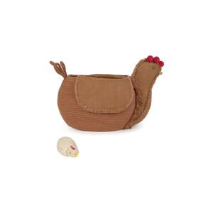 Smeđa tekstilna dječja kutija za pohranu 48x32x29 cm Chicken Toffee – Lorena Canals