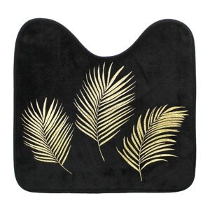 Crna/u zlatnoj boji kupaonska prostirka za WC 45x45 cm Orbella – douceur d'intérieur