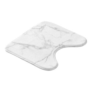 Bijela/siva kupaonska prostirka za WC 45x45 cm Marbre – douceur d'intérieur
