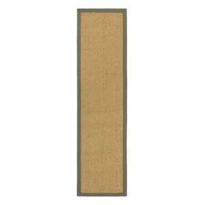 Zeleni/svjetlo smeđi unutarnji i vanjski tepih 60x230 cm Sisal Look – Flair Rugs