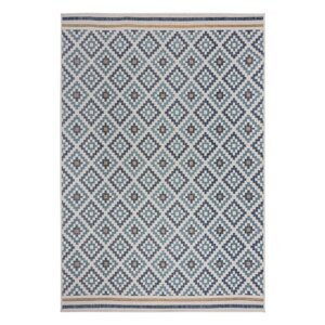 Žuti /plavi unutarnji i vanjski tepih 120x170 cm Zia Trellis – Flair Rugs