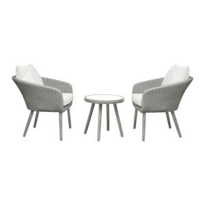Svijetlo siva vrtna garnitura Bistro – Unique Furniture