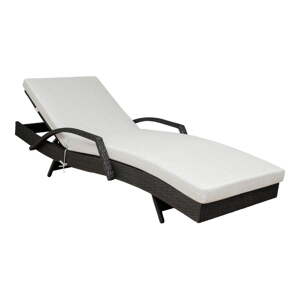 Crna/svijetlo siva vrtna ležaljka od umjetnog ratana Redondo – Unique Furniture