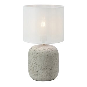 Siva stolna lampa s tekstilnim sjenilom (visina 44 cm) Montagna – Markslöjd